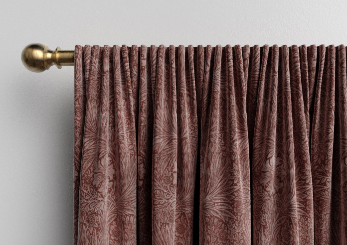 William Morris Marigold Velvet, Berry - Made to Measure Curtains - Image 9